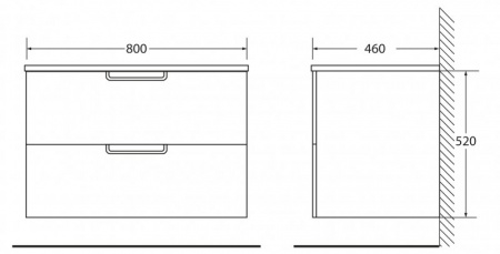 Тумба под раковину BelBagno Leticia BB800DDAC/BL 80 см фото