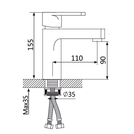 Смеситель для раковины Oute T04 T0401 фото