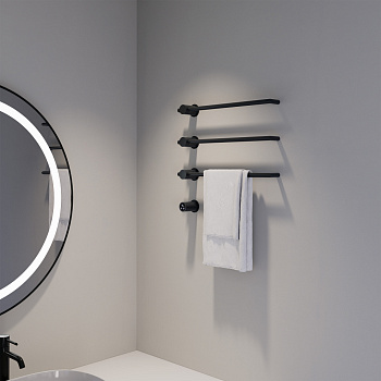 Электрический полотенцесушитель Abber Charme AH4003MB черный матовый фото