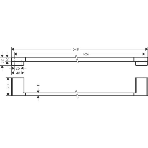 Полотенцедержатель Hansgrohe AddStoris 41747700 белый матовый фото
