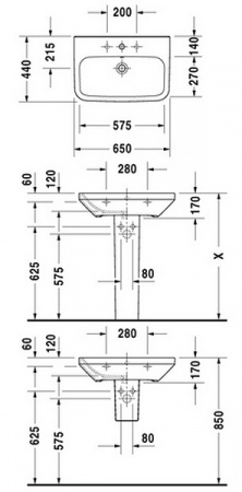 Подвесная раковина Duravit Durastyle 2319650000 65 см фото
