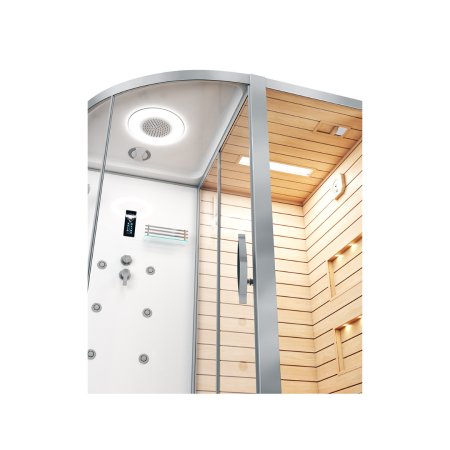 Душевая кабина с сауной Cerutti SPA Lugano White R CT8346 180x110 фото