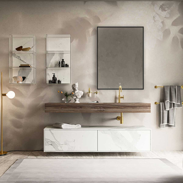 Зеркало с подсветкой Vincea LED VLM-3VN600B черное, c сенсорным выключателем и диммером 60x80 фото