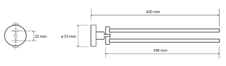 Полотенцедержатель поворотный Bemeta Dark 104204190 черный матовый фото
