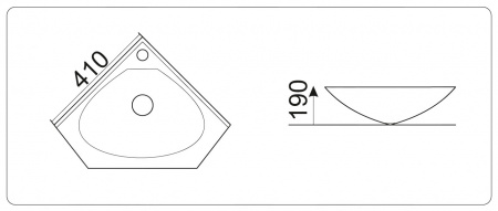 Подвесная раковина CeramaLux N 9068 41х41 фото