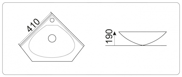 Подвесная раковина CeramaLux N 9068 41х41 фото