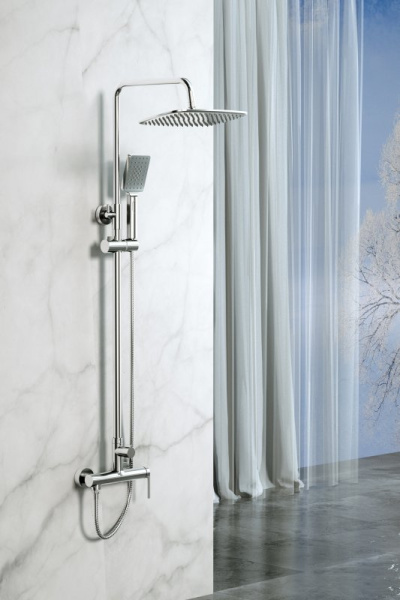 Душевая система (стойка) BelBagno Acqua ACQUA-DOCM-CRM хром фото