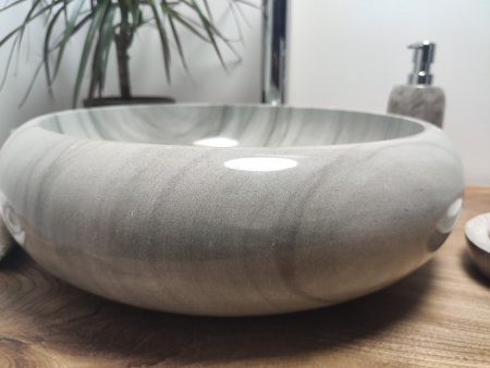 Раковина из камня андезит Indo Donut Blue Kecil Small  DA-00213 фото