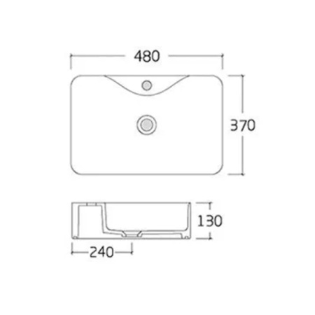 Накладная раковина Comforty PZ-6068 00003122815 48x37 фото