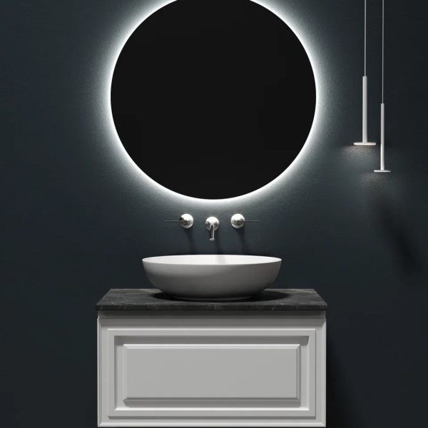 Столешница без отверстия под смеситель Sancos TT80A1 80 см, black sky фото