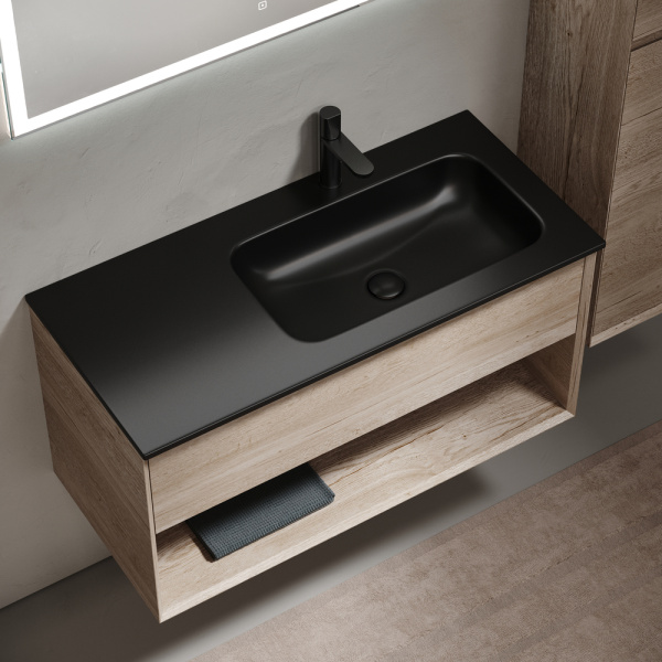 Тумба под раковину Sancos Marmi 1.0 MR1.0100REG дуб галифакс натуральный фото