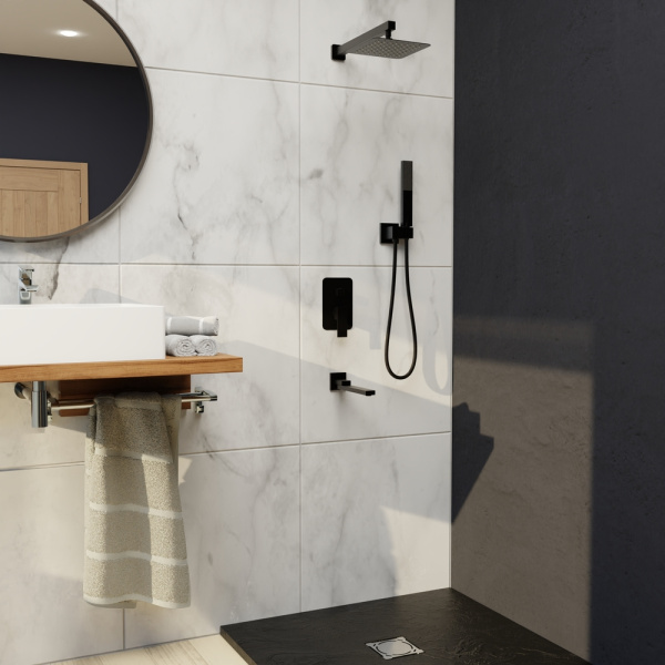 Душевая система скрытого монтажа RGW Shower Panels SP-56 51140856-04 черная фото