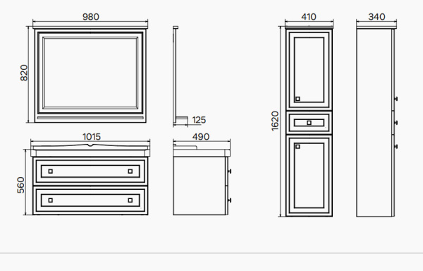 Тумба Comforty Феррара-100 с раковиной 3310 фото