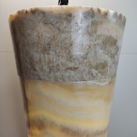 Раковина напольная из оникса Yellow ON-01343 (45*45*90) фото