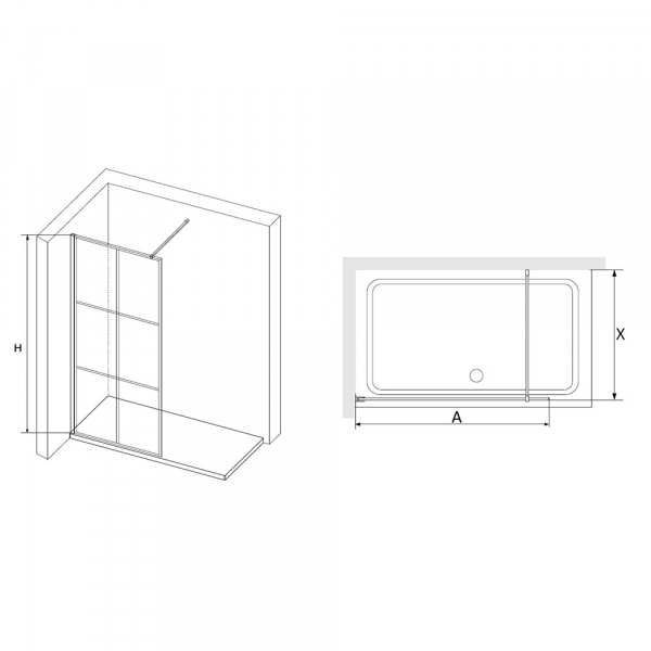 Душевая перегородка RGW Walk In WA-11 B 32101112-84 120 см фото