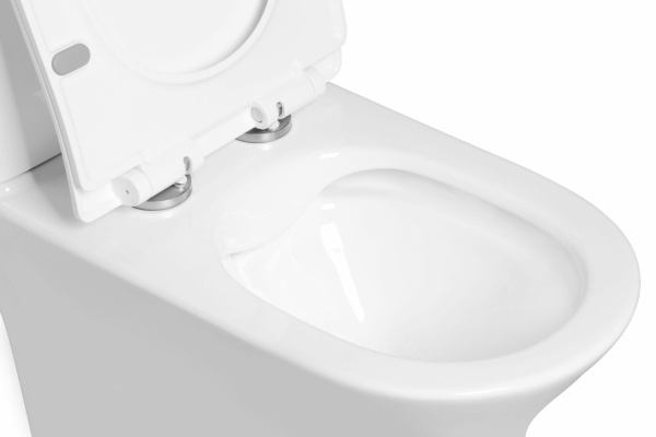 Унитаз напольный безободковый SantiLine SL-5022 с сиденьем фото