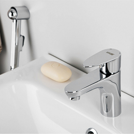 Смеситель для раковины с гигиеническим душем WasserKRAFT Leine 3508 фото