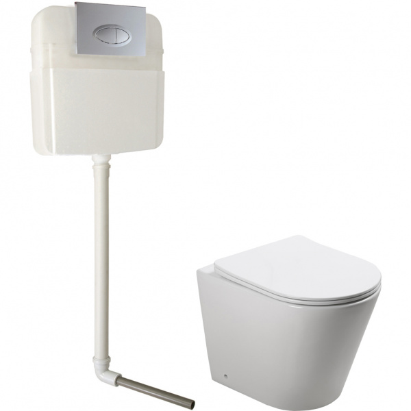 Комплект унитаз приставной с бачком скрытого монтажа SantiLine SL-5020+SL-02 фото