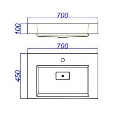 Раковина Aqwella Toledo 700 Tol.07.04.D 70 см фото