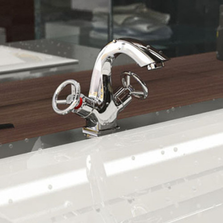 Смеситель для раковины двухвентильный New Wave sigma 19A7595 фото