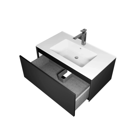 Тумба под раковину Uperwood Parma 85 3930205467 черная фото