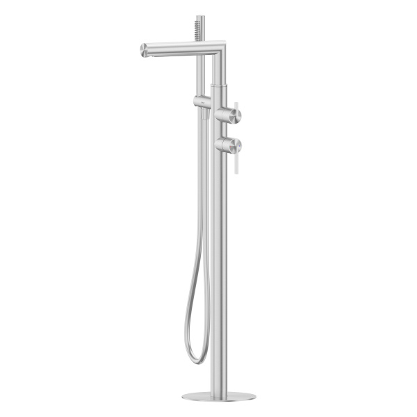 Напольный смеситель для ванны и душа Abber Perfekte 316 AF8A15BST сталь брашированная фото