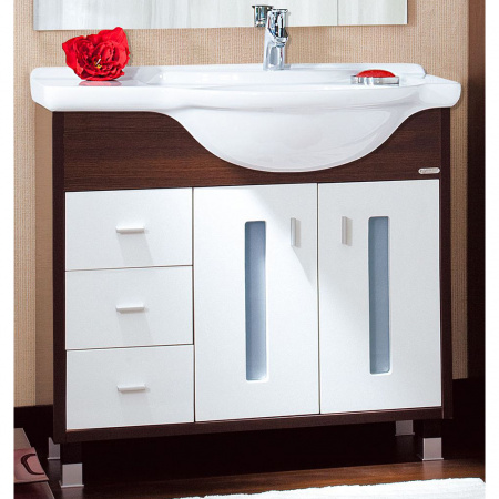 Тумба с раковиной Бриклаер Бали 90/2 венге R фото