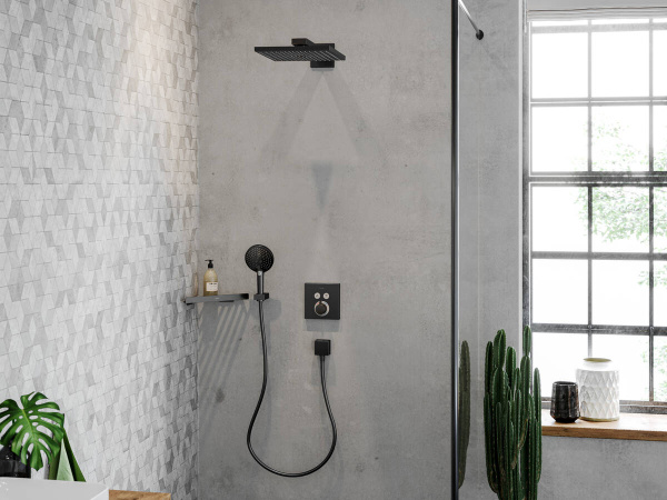 Угловая полка для ванны Hansgrohe AddStoris 41741670 черная матовая фото
