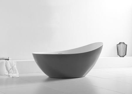 Ванна акриловая Abber AB9233G 185x80 серая фото