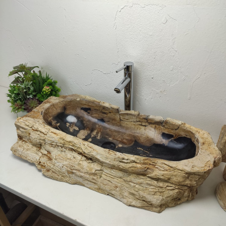 Накладная раковина из окаменелого дерева Fossil Basin OD-01333 (87*44*17) фото