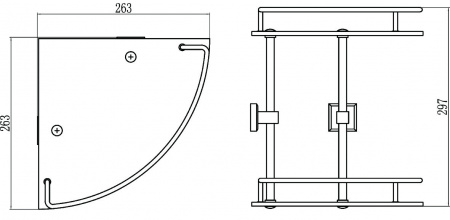 Полка угловая Savol 95 S-095322 фото