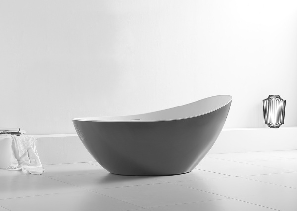 Ванна акриловая Abber AB9233G 185x80 серая фото