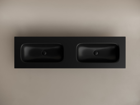 Двойная раковина Ceramica Nova Grace CN7023MBwx 161x45 черная матовая фото
