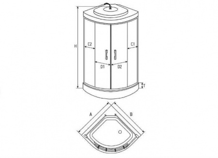 Душевая кабина Erlit Eclipse ER5710P-C24 100x100 фото