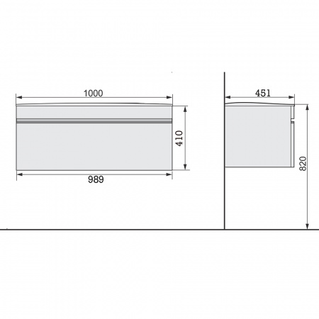Тумба с двойной раковиной Raval Hotte 100 Hot.01.100/P/W фото