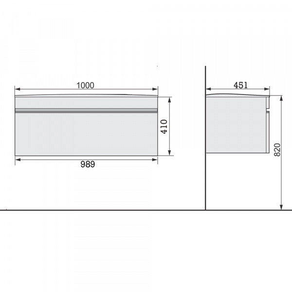 Тумба с двойной раковиной Raval Hotte 100 Hot.01.100/P/W фото