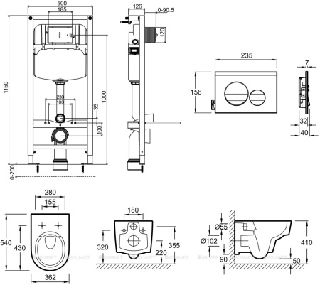 Унитаз c инсталляцией Jacob Delafon Odeon Rive Gauche E21745RU-00 фото