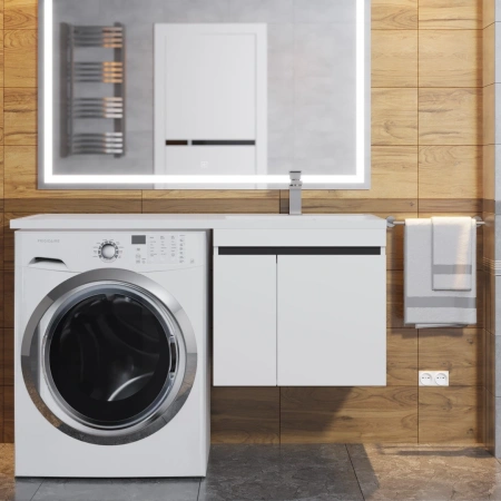 Тумба под стиральную машину Uperwood Magenta 5930205160 белая/графит фото