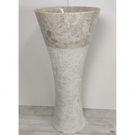 Напольная раковина из мрамора Indo Pedestal Cream/Cream MN-389 фото
