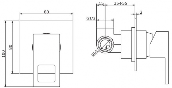 Смеситель для душа Cezares Molveno MOLVENO-DIM-01-Cr фото