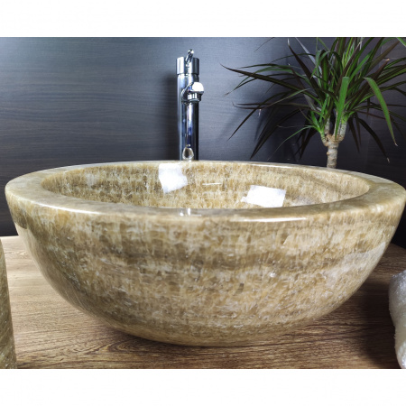 Накладная раковина из оникса Indo Bowl Sunset Medium BO-00012 фото