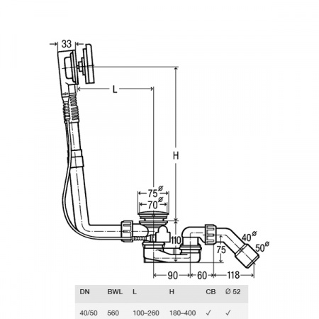 Слив-перелив для ванны Viega Multiplex Visign M9 724566 фото