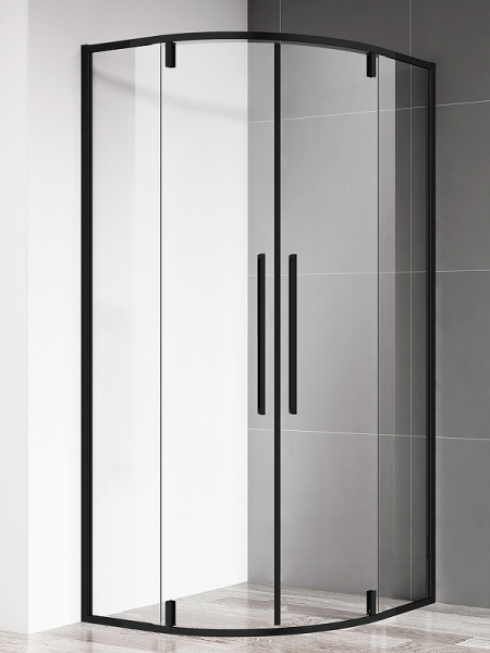 Душевой уголок AQUAme AQM7101-2-8 80x80 черный фото