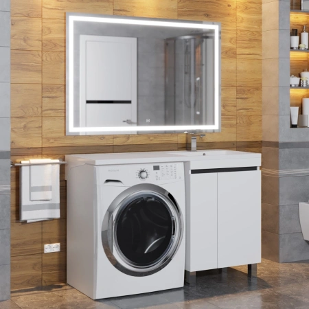 Тумба под стиральную машину Uperwood Magenta 5930205166 белая/графит фото