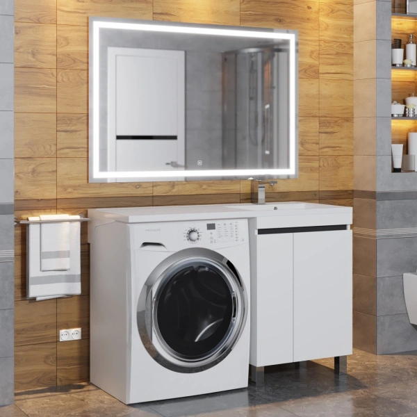 Тумба под стиральную машину Uperwood Magenta 5930205166 белая/графит фото