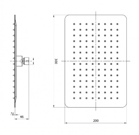 Верхний тропический душ Lemark LM9490S 30x20 фото