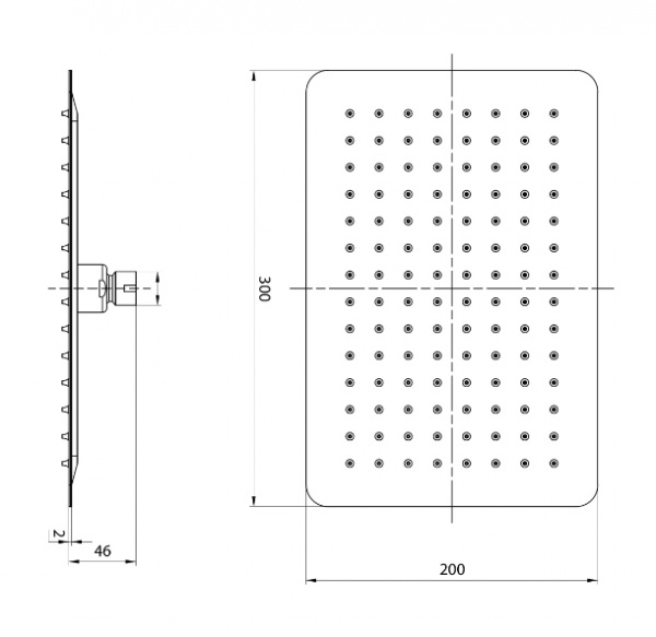 Верхний тропический душ Lemark LM9490S 30x20 фото