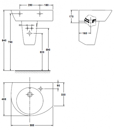 Полупьедестал для раковины Gala Street 31432 фото