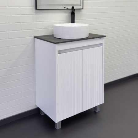 Тумба с раковиной Comforty Двина 60НД 00-00019598 белая матовая фото