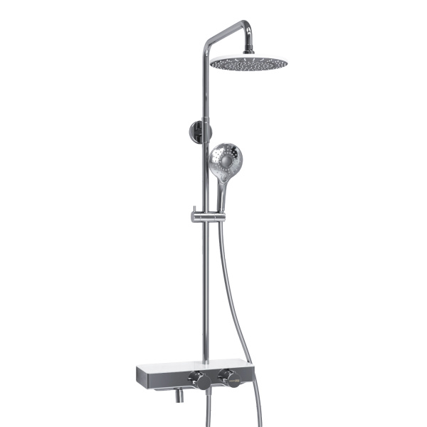 Душевая система (стойка) с термостатом WasserKRAFT Thermo A113.067.101.CH хромоникель фото